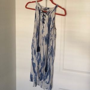 Boho blue and white dress